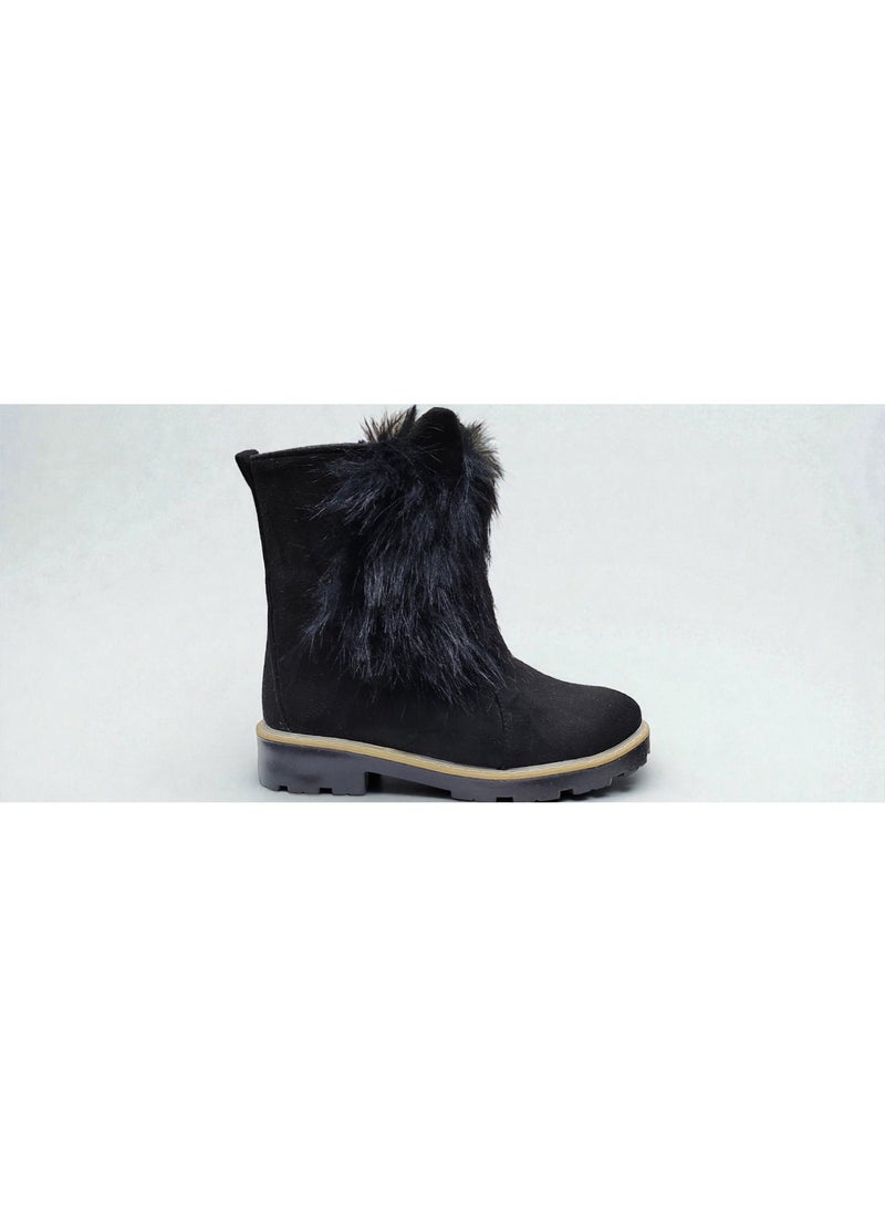 Children's boots with fur collar - Image 4